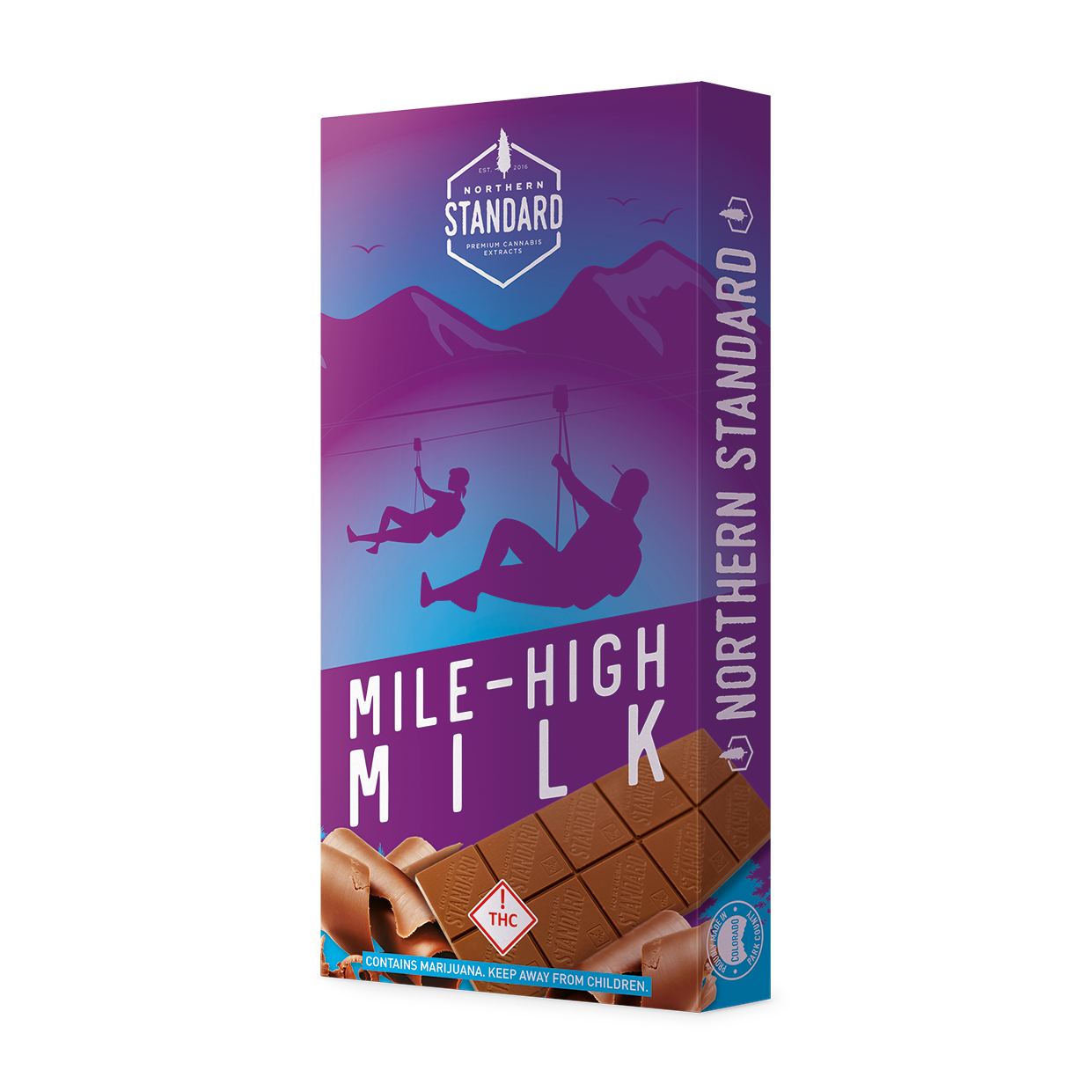 Mile-High Milk (Gluten Free)THC Chocolate Bar - Cannabis THC